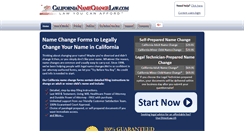 Desktop Screenshot of californianamechangelaw.com